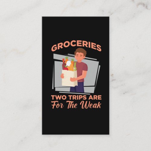 Food Shopping Addict Grocery Bulk Purchase Business Card