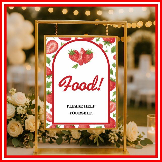Food Sign Strawberry Berry Sweet Baby Shower (Creator Uploaded)