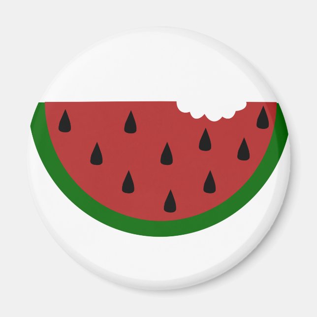 food slice fruit bitten watermelon magnet (Front)