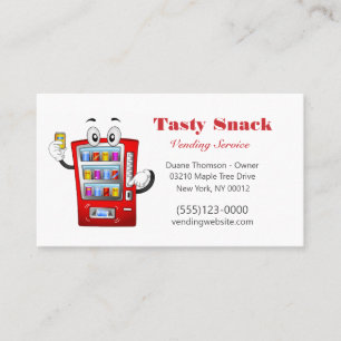 Food Snack Vendor Vending Machine Service  Busines Business Card
