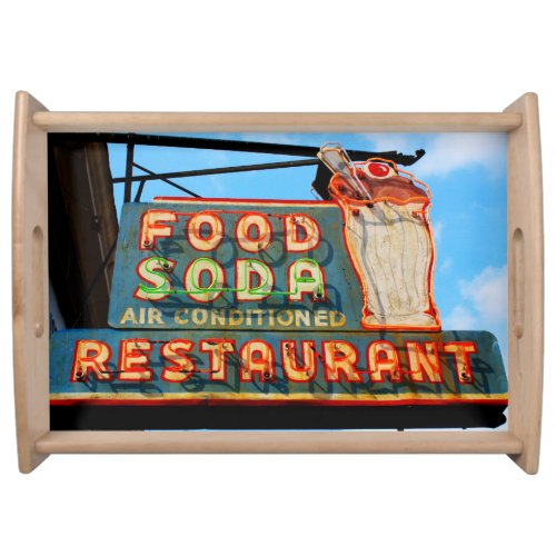 Food Soda Restaurant Vintage Sign Serving Tray