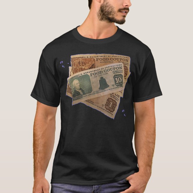 Food Stamp Funny Gangster Foodstamps Graffiti s T-Shirt (Front)