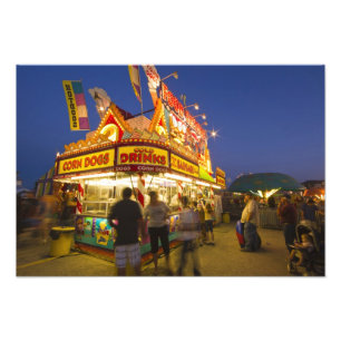 Food stand at the Northwest Montana Fair in Photo Print