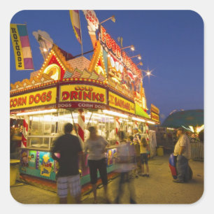 Food stand at the Northwest Montana Fair in Square Sticker