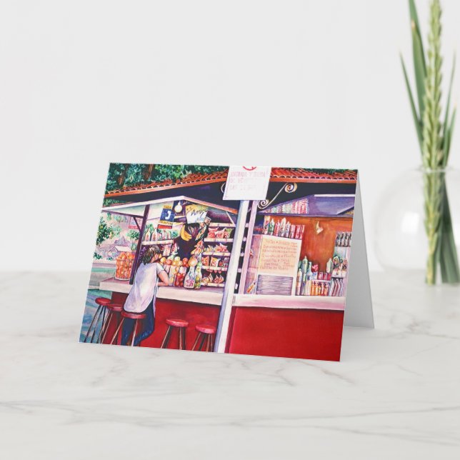 Food stand, Mexico Greeting Card (Front)