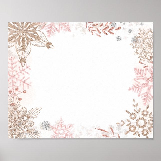 Food Station Winter Wonderland Pink Gold  Poster (Front)