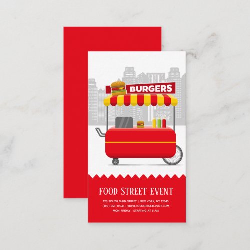 Food street burgers hamburgers business card