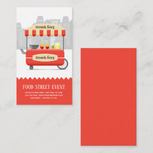 Food street french fries snack business card