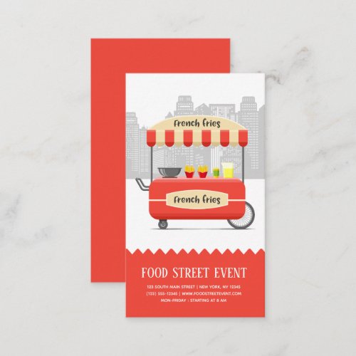 Food street french fries snack business card