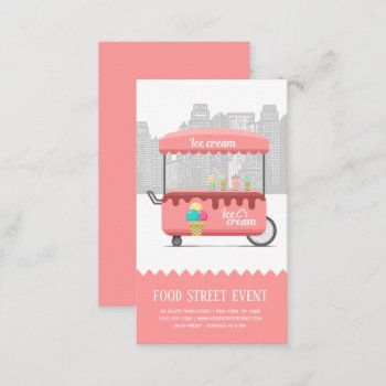Food Street Ice Cream Business Card by celebrationideas at Zazzle