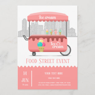Food street ice cream invitation