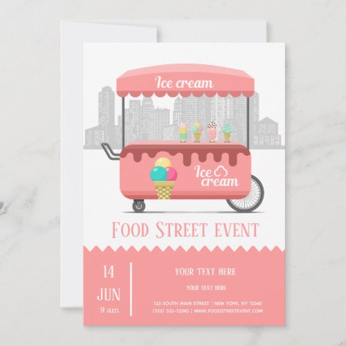 Food street ice cream invitation