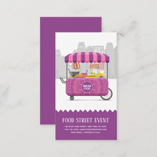 Food street indian food business card