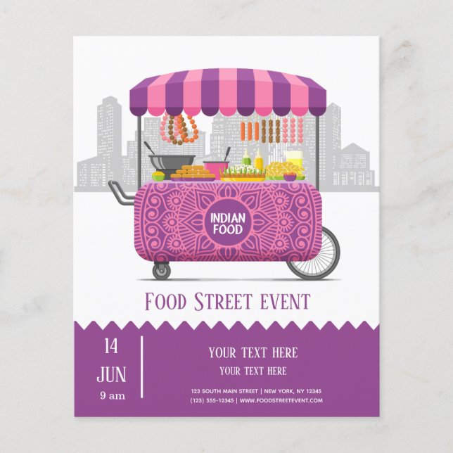 Food street indian food flyer (Front)