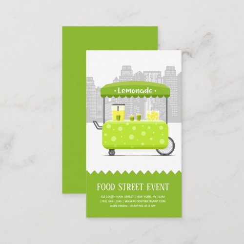 Food street lemonade business card