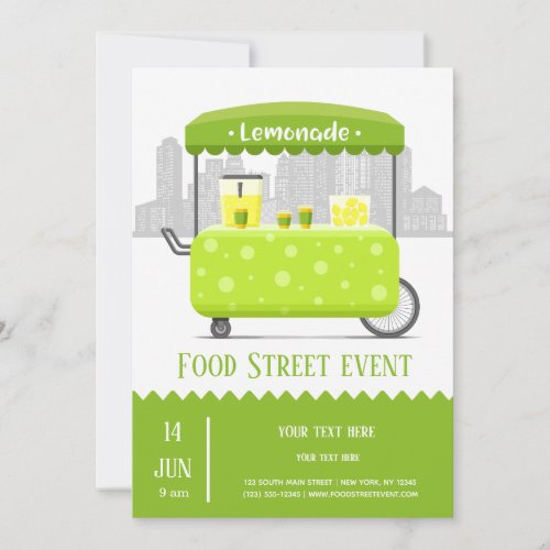 Food street lemonade invitation