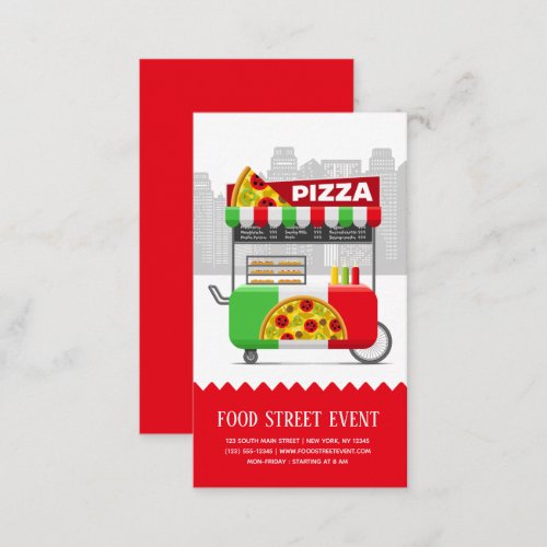 Food street pizza business card