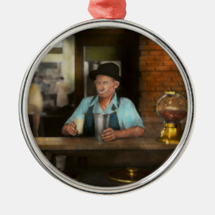 Food - Sweet - Malt Milk Mustache 1939 Metal Ornament