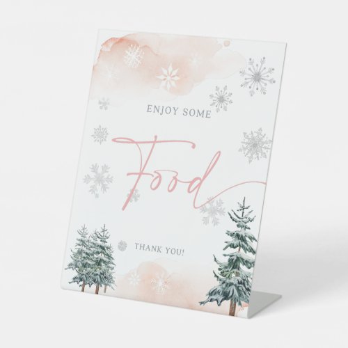 Food table sign baby shower winter sign