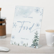 Food table sign, baby shower winter sign