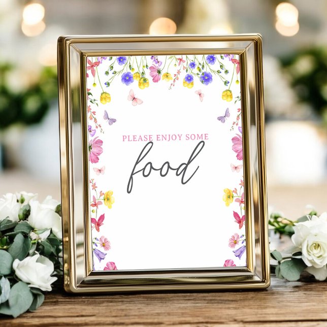 Food Table Sign – Wildflower Baby Shower or Event (Creator Uploaded)