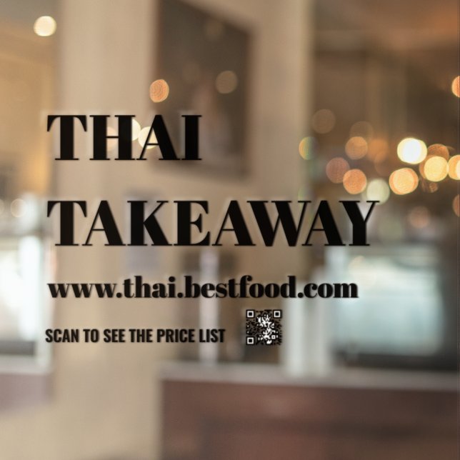 Food Takeaway Window Vinyls Transparent Window Cling (Creator Uploaded)