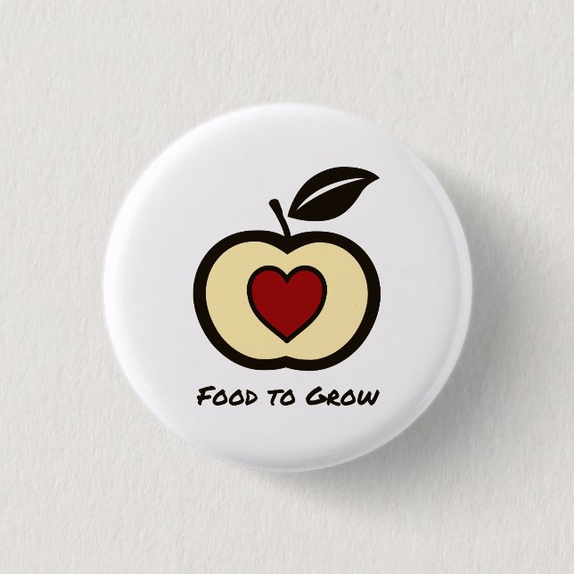 Food to Grow Logo, round Button (Front)