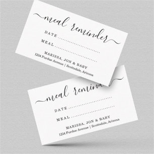 Food Train Meal Reminder Card