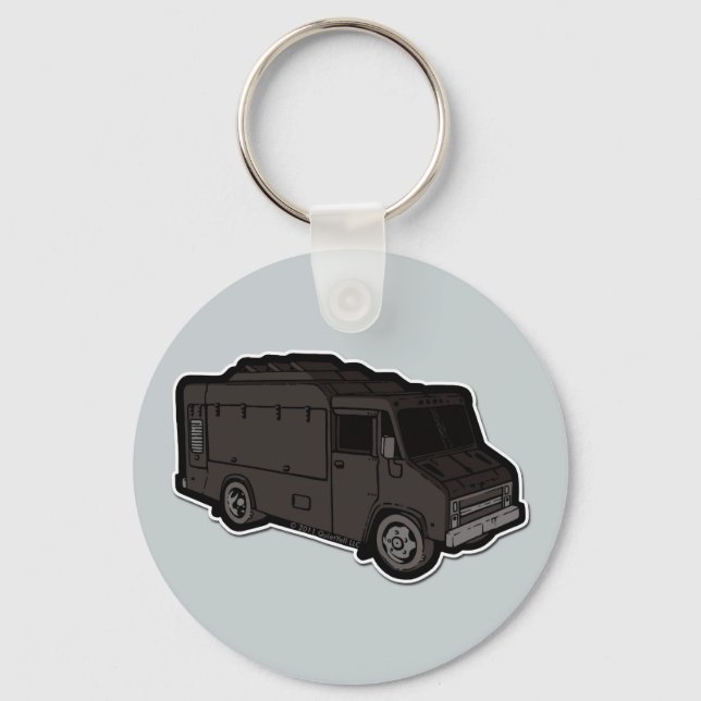 Food Truck: Basic (Black) Keychain (Front)