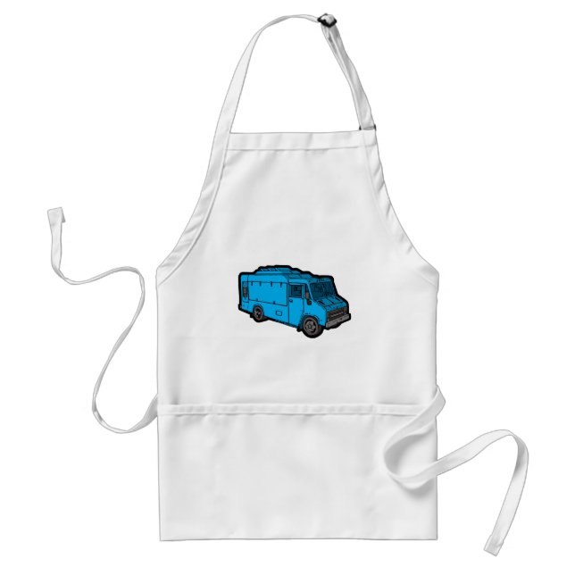 Food Truck: Basic (Blue) Adult Apron (Front)
