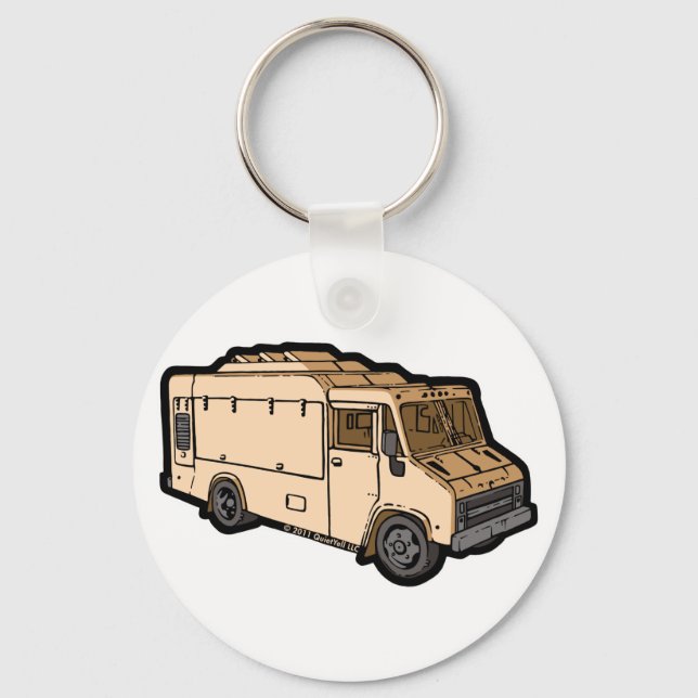 Food Truck: Basic (Cream) Keychain (Front)