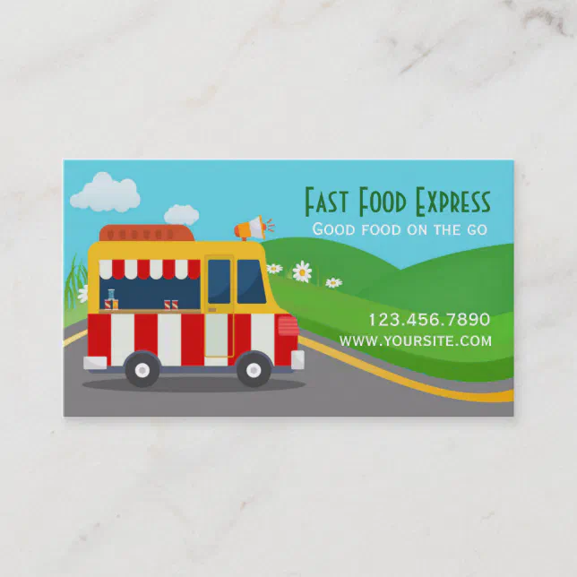 Food Truck Business Card Zazzle 2911