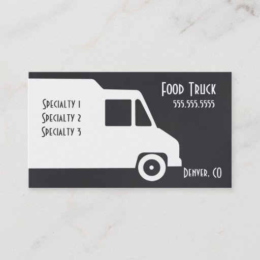 Customizable Food Truck Business Card Template