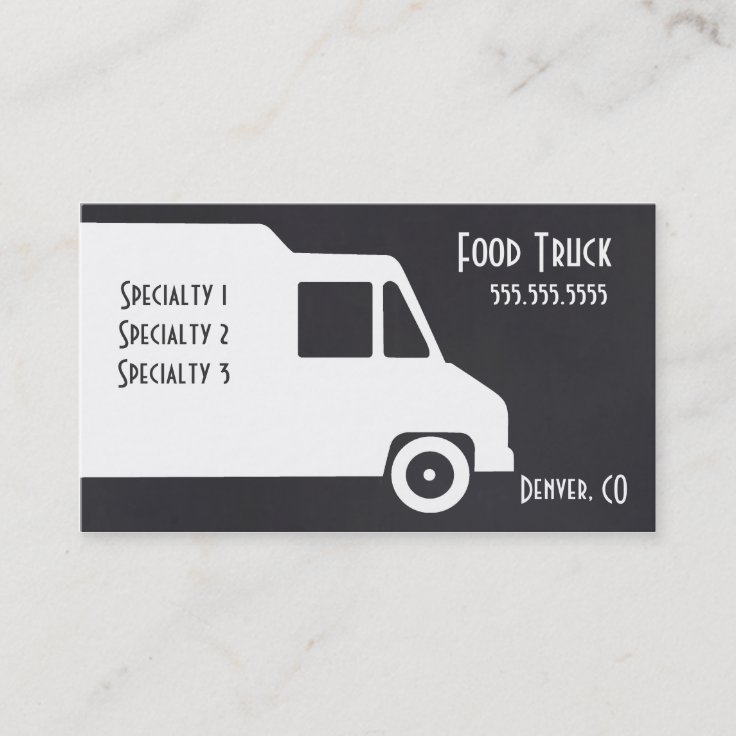 Food Truck Business Card Template | Zazzle