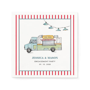 Food Truck Engagement Party , Rehearsal Dinner Napkins