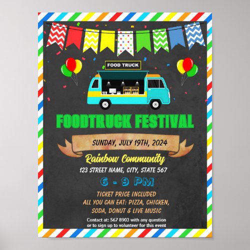 Food Truck Event template Poster