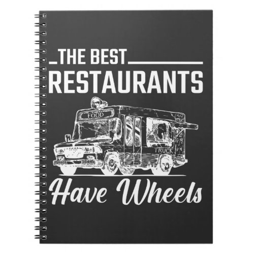 Food Truck Festival Restaurant Street Food Lover Notebook