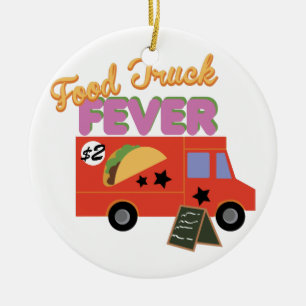 Food Truck Fever Ceramic Ornament