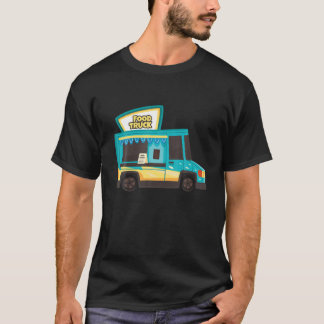 Food Truck Food On Wheels Mobile Restaurant Food T T-Shirt