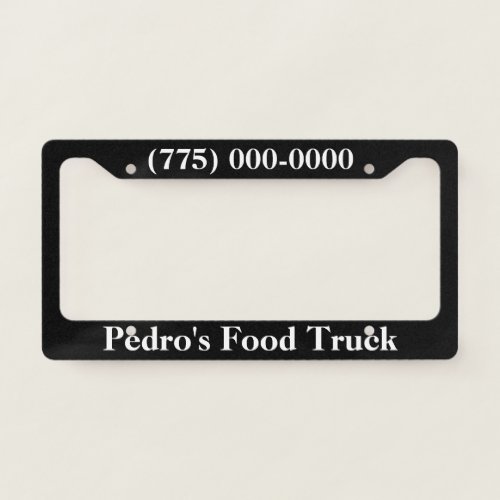 Food Truck License Plate Frame