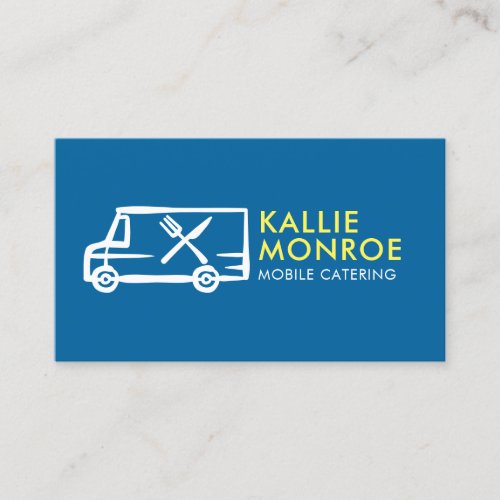 Food Truck Logo Business Cards