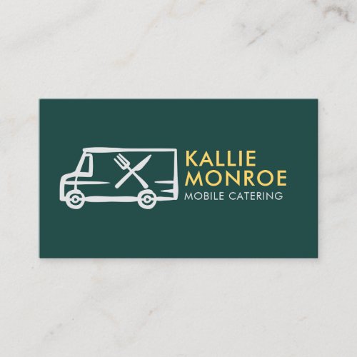 Food Truck Logo Business Cards