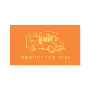 Food Truck Logo Orange Business Card