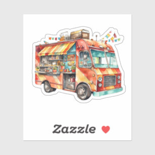 Food truck meals on wheels sticker