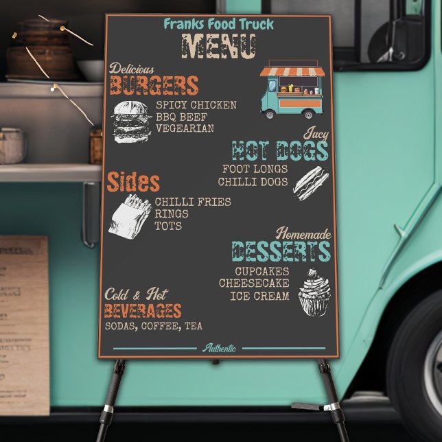 Food Truck Menu Foam Board (Creator Uploaded)