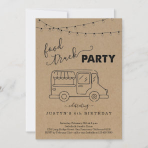 Food Truck Party Birthday Graduation etc Invitation
