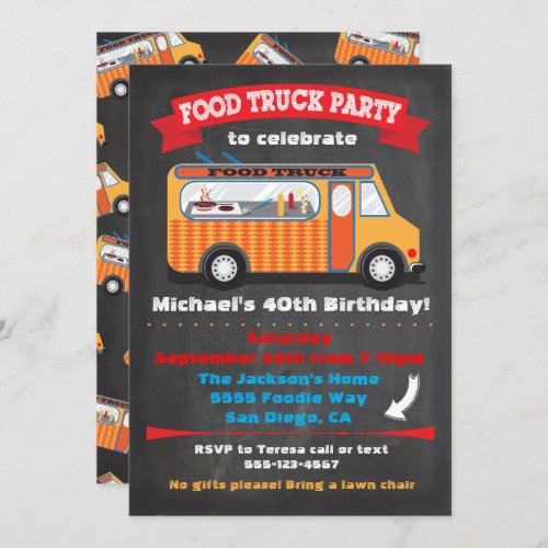 Food Truck Party Invitations