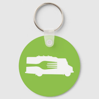 Food Truck: Side/Fork (Green) Keychain