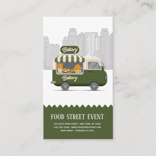 Food truck street bakery business card
