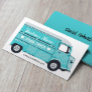 Food Truck Street Kitchen Van Catering Teal Business Card